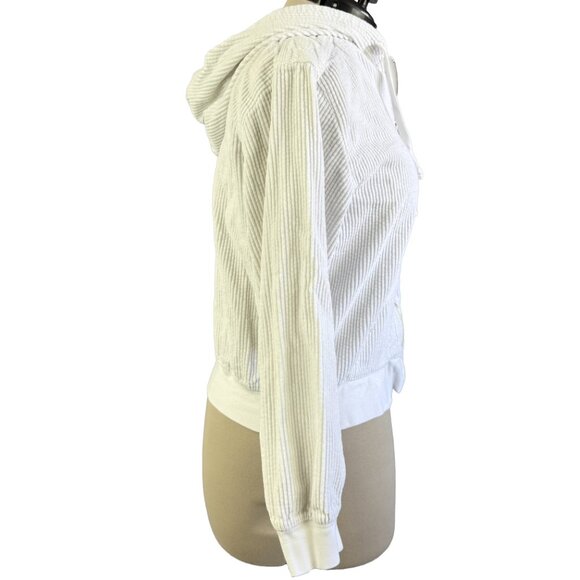 DRESSBARN Casual Corduroy Hooded Zip Jacket M – Cream Vintage Shacket - Picture 3 of 11
